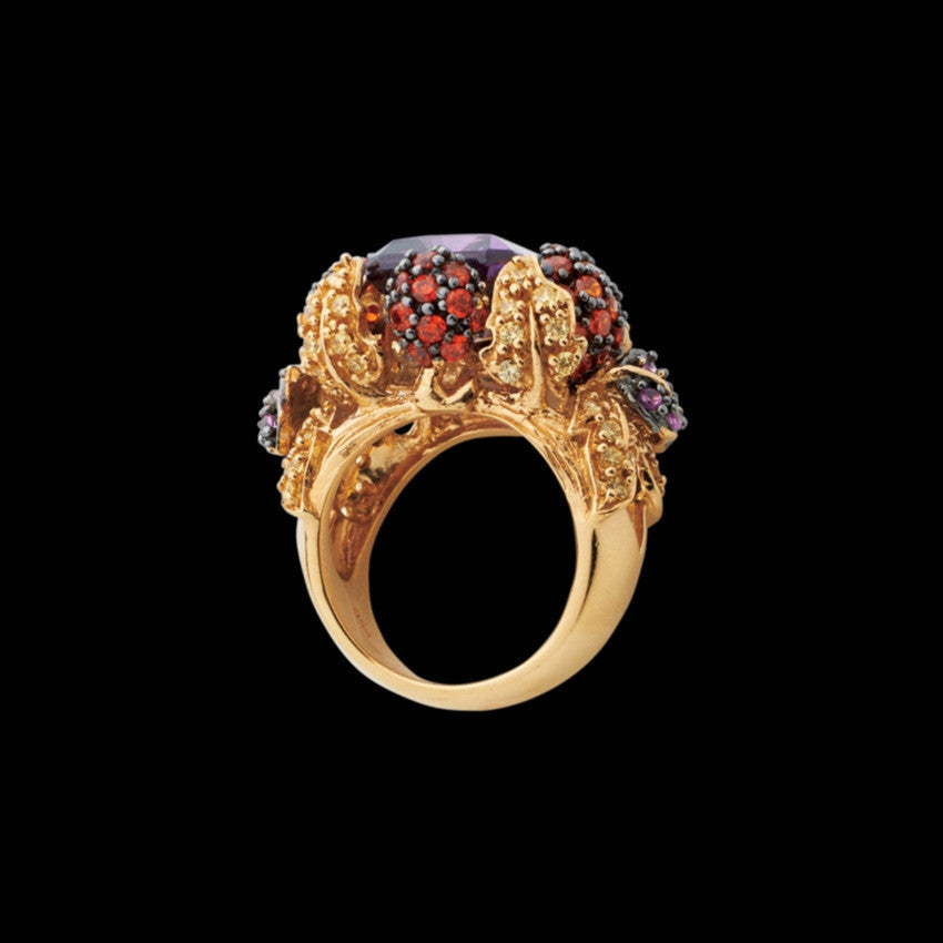 Blackberry Ring, Ring, Anabela Chan Joaillerie - Fine jewelry with laboratory grown and created gemstones hand-crafted in the United Kingdom. Anabela Chan Joaillerie is the first fine jewellery brand in the world to champion laboratory-grown and created gemstones with high jewellery design, artisanal craftsmanship and a focus on ethical and sustainable innovations.